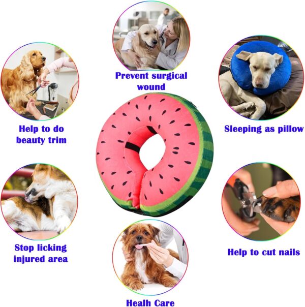 Katoggy Inflatable Dog Cone Collar for Dogs After Surgery, Soft Adjustable Blow up Donut Dog E-Collar for Small Medium Large Dog and Cats - Image 2