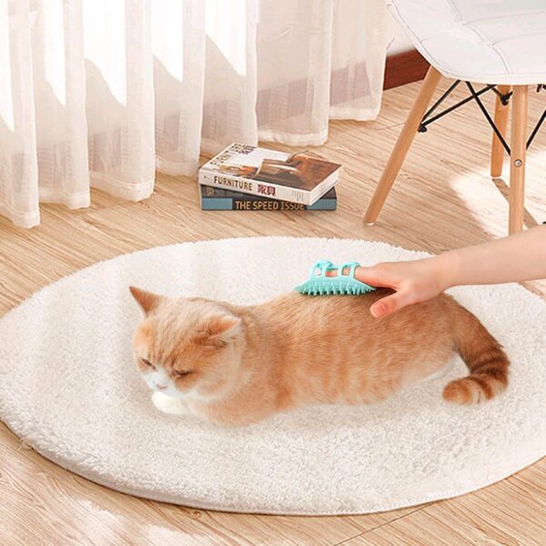 2 Pack Cat Self Groomer Cat Brush Hair Wall Scratcher Pet Rubbing Corner Grooming Combs Self Massage Cleaning Tool Indoor for Long & Short Fur Cats Glove Bathing Brush Dogs Blue - Image 7