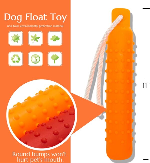 Dog Float Toy - Interactive Training Bumper & Fetching Retrieving Dog Water Toys Dummy Outdoor - Lightweight for Float on The Water Pool Fetch Rope Dog Toys for Small, Medium, Large Dogs - Image 2