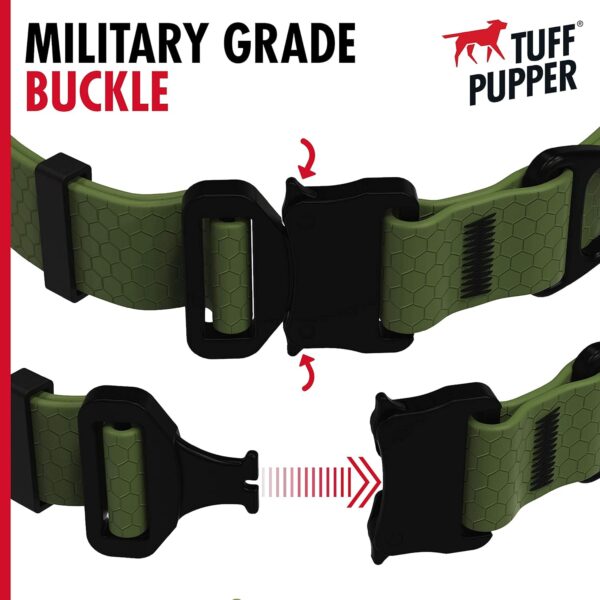 Tuff Pupper Waterproof Action Collar for Dogs | Heavy Duty Water Proof Dog Collar | Tear Proof & Odor Free | Rust-Proof Metal Hardware | Tactical Quick Release Buckle | for Adventurous, Active Dogs - Image 5