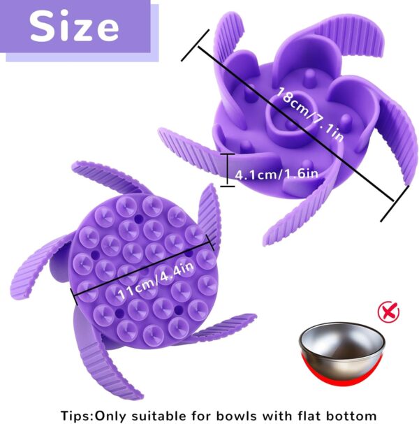 Mateeylife Slow Feeder Dog Bowl Insert with Suction Cups Dog Anti-Choking Slow Eating Feeder Insert for Medium Breed Large Sized Dog, Fit into Basic Bowls 5.5-8in Dog&Cat Bowls Black - Image 6