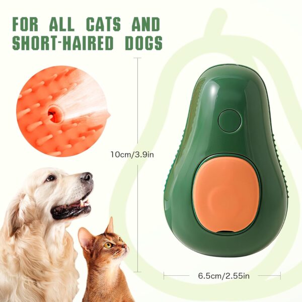 Steamy Cat Brush, 3 in 1 Cat Steamy Brush, Electric Cat Steam Brush, Cat Grooming Brush Silicone Self Cleaning Steam Brush for Massage,Clean and Removing Loose Hair - Image 6