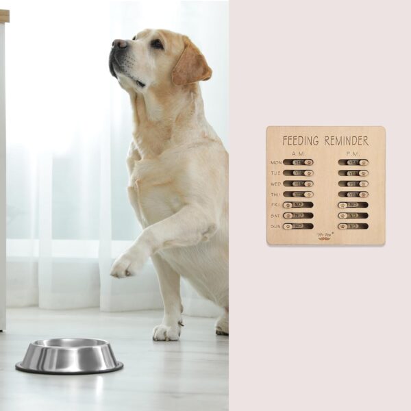 Mr. Pen- Dog Feeding Reminder, Wooden, AM/PM Daily Indication Chart, Pet Feeding Reminder, Dog Feeding Chart, Cat Feeding Chart, Pet Feeding Tracker, Feeding Chart Dog, Dog Feed Tracker - Image 8