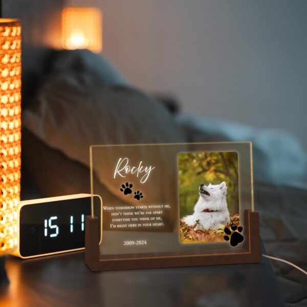 Personalized Pet Memorial Gifts, in Memory of Dog Night Lights, Custom Dog Memorial Gifts for Loss of Dog, Pet Loss Gifts, Memorial Plaques for Dogs, D3 - Image 6