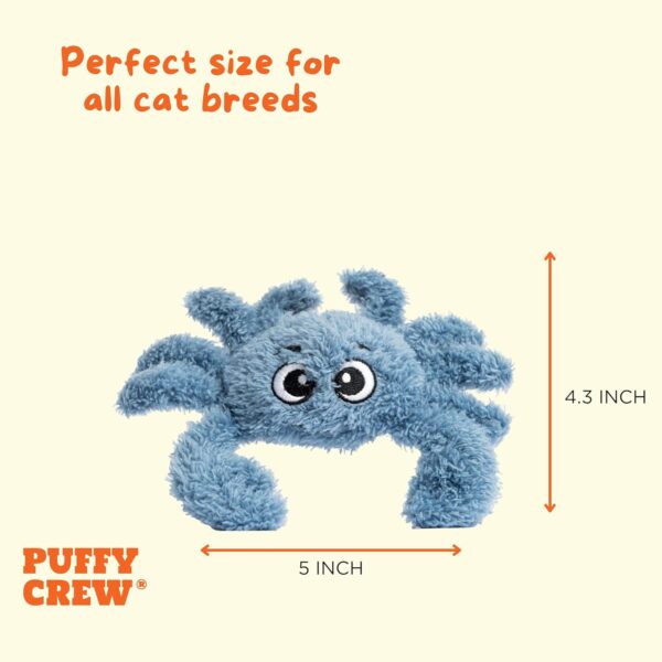 Interactive Catnip Cat Plush Toy, Ocean Theme, 5'', for All Breed Size Cats (Crab) - Image 3