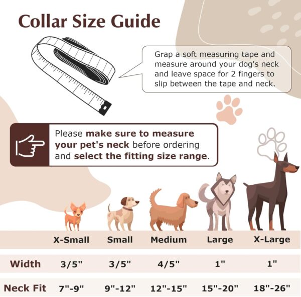 Dog Collar for Small Dogs with Cute Heart Patterns for Girl & Boy Dogs, Adjustable Soft Pet Collar with Safety Buckle for Small Medium Large Dog (Heart S) - Image 3