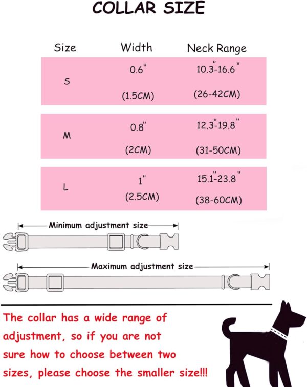 Airtag Holder Dog Collar for Small Medium Large, Airtag Dog Collar Holder Waterproof, Soft Padded Dog Collars with TPU Air Tag Device, Air Tag Dog Collar Waterproof. (S, Pink) - Image 6