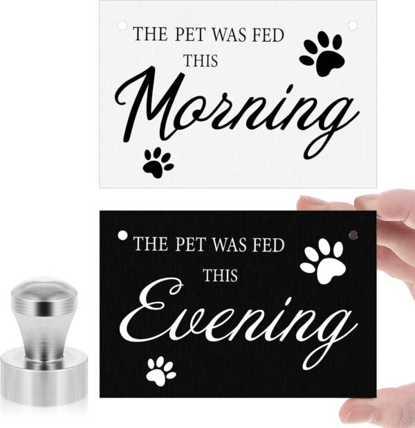 Blulu Mini Dog Feed Reminder Sign Wooden Feeding Schedule for Pets Did You Feed The Pet with Magnets Pins Pet Feeding Watering Supplies