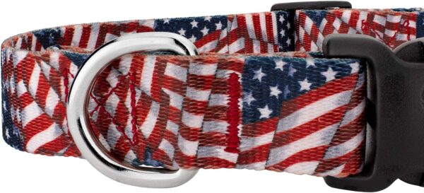 Country Brook Petz 1 Inch Deluxe Adjustable Dog Collar for Small, Medium, Large Breeds - Americana Collection with Patriotic Designs (Patriotic Tribute, Large) - Image 5