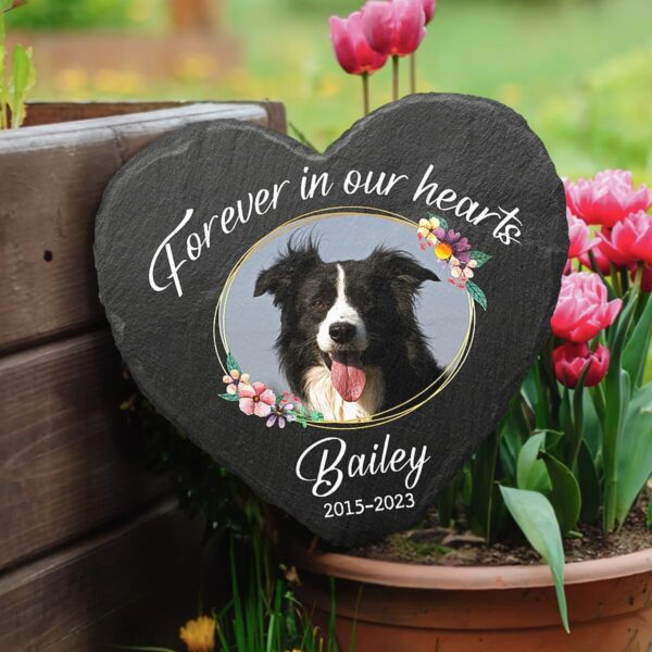 Pawfect House Forever in Our Hearts Personalized Dog Memorial Stone, Dog Memorial Gifts for Loss of Dog, Cat, Pet Memorial Gifts, Grave Decorations for Cemetery, Pet Loss Gifts, Garden Decor - Image 6