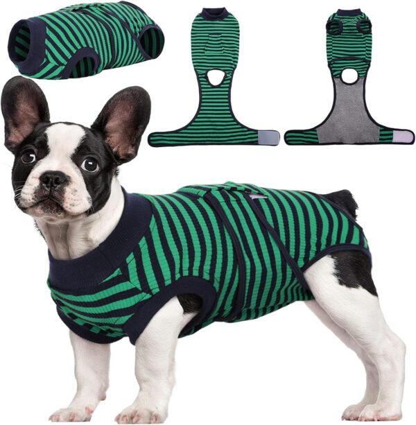 Kuoser Recovery Suit for Dogs Cats After Surgery, Professional Pet Recovery Shirt Dog Abdominal Wounds Bandages, Substitute E-Collar & Cone,Prevent Licking Dog Onesies Pet Surgery Recovery Suit