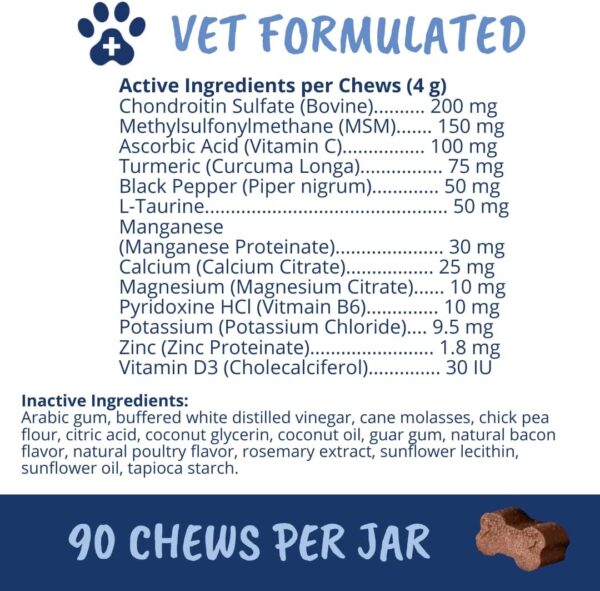 Under The Weather Pet Disc & Spine Health Chews for Dog | Vet Formulated Dog Chews Spinal Disc Support Supplement | Great for Dachshunds & Long Back Breeds with IVDD, Back & Joint Arthritis - Image 2