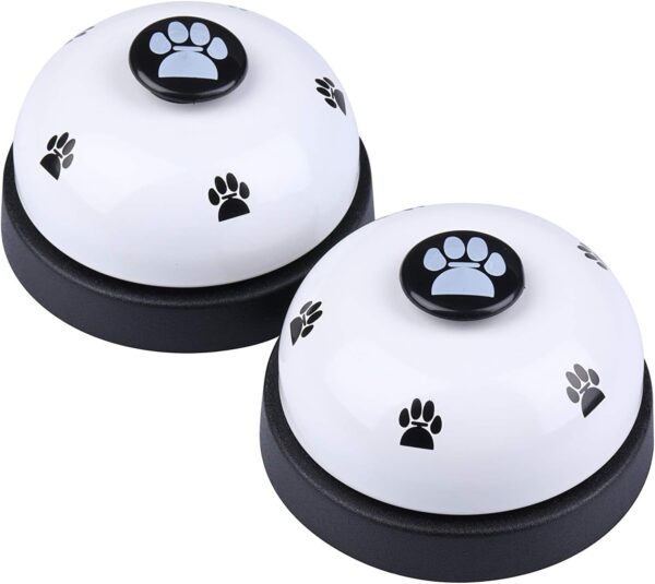 2 Pcs Pet Training Bells, Tell Bell, Doggy Door Bell for Dog Cat (White)