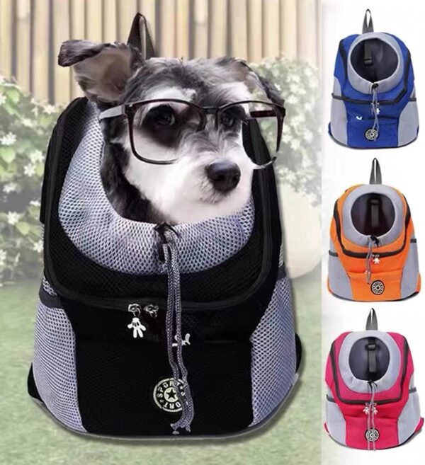 Dog Carrier Backpack Pet Dog Carrier Front Pack Breathable Head Out Travel Bag for Traveling Hiking Camping for Small Dogs Cats Rabbits (Small, Black) - Image 5