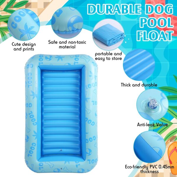 Dog Float for Pool Inflatable Dog Pool Float for Summer Foldable Pet Pool Rafts Puppy Pool Raft Inflatable Dry Dog Float for Small Medium and Large Dogs, Hold up to 110 Pounds - Image 5