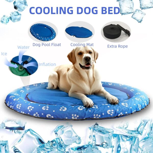 New Dog Floats for Pool Dog Pool Float with Dog Raft Cooling Dog Mat for Large Medium Dogs Puncture Proof Indoor Outdoor Use - Image 8