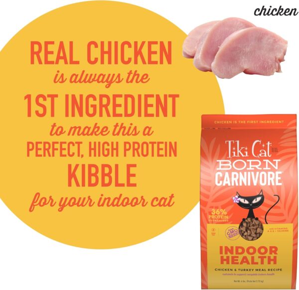 Tiki Cat Born Carnivore Indoor Health, Chicken & Turkey Meal, Grain-Free Baked Kibble to Maximize Nutrients, Dry Cat Food, 6 lbs. Bag - Image 6