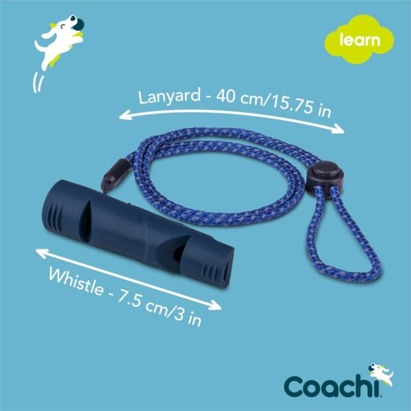 Coachi Two Tone Whistle, Train Two Dogs, Train Different Commands, Tough Material, Adjustable Reflective Lanyard, Traditional, Recall Training, Lightweight & Compact, Dog and Puppy Training - Image 4