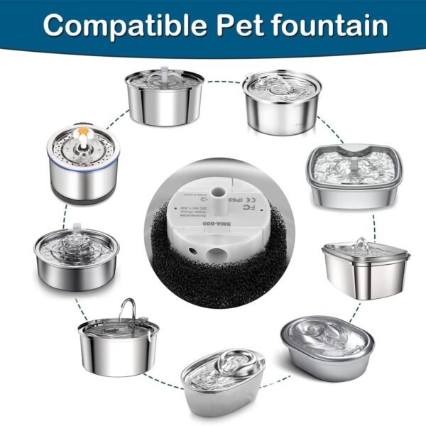 Cats Water Fountain Pet Water Fountain Compatible Motor Pet Water Dispenser Replacement Cat Feeding & Watering Supplies - Image 2