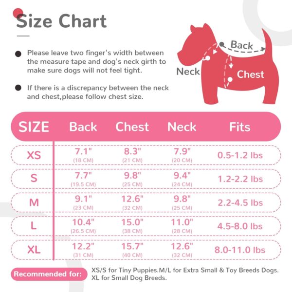 2 Pieces Stripe Dog Shirts Breathable Polo T-Shirts for Small Dogs Cats Girl Boy Puppy Sweatshirt for Chiuahaha Poodle Teacup Shihtzu Yorkie Small Pet Doggy Clothes Apparel（Pink+Red,Small） - Image 3