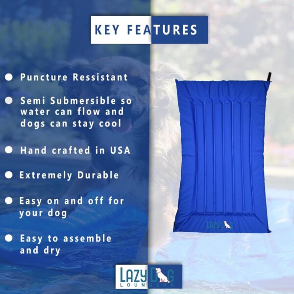 Rafts for Dogs and Pets - Semi-Submersible to Keep Your Dog Cool - Lake, Pool, River and Boat (Royal Blue - Large) - Image 5