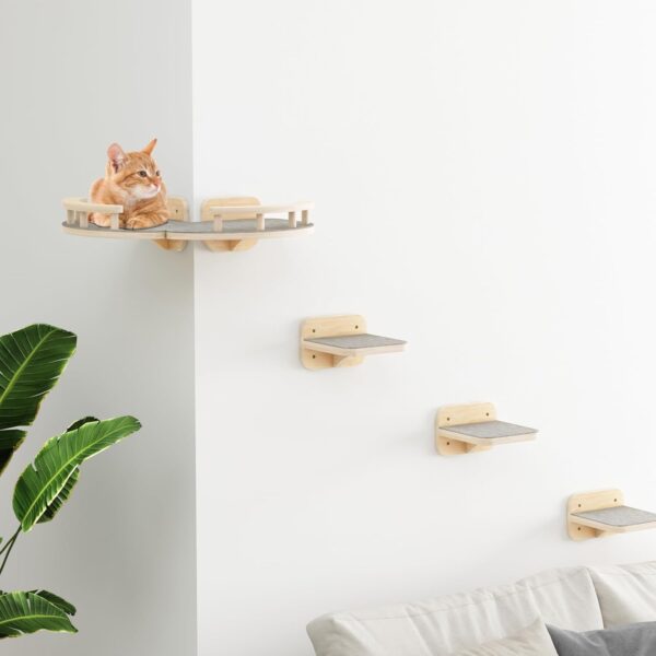 Modern Cat Wall Furniture, Cat Wall Shelves Fit Cat Up to 22Lbs with 3 Steps Cat Climbing Shelves, Cat Hammock,Floating Cat Shelves,Cat Wall Mounted Shelves and Perches,Gift for Cat