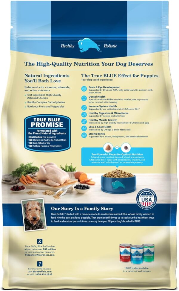 Blue Buffalo Life Protection Formula Puppy Dry Dog Food with DHA and ARA, Made with Natural Ingredients, Chicken & Brown Rice Recipe, 5-lb. Bag - Image 2