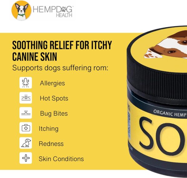 SOOTHE - Hemp Salve for Natural Dog Allergy Relief & Everyday Bug Bite & Hot Spot Itch Relief for Dogs - Made with Natural Extracts & Human-Grade Hemp Oil for Dogs - Image 4