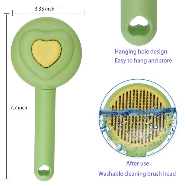 self-cleaning cat and dog grooming brush hair removal comb, cat brush and dog pet comb tool, used to remove loose and loose hair, tangled hair on mats, pet massage comb - Image 4