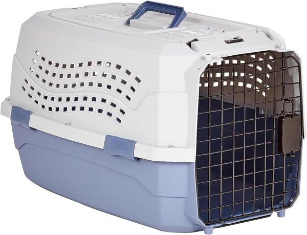 Cat Carrier Pet Carrier Dog Carriers for Small Dogs,Cat Carrier Hard Small Dog Carrier Gray & Blue, 22.8" L x 15.0" W x 13.0" H