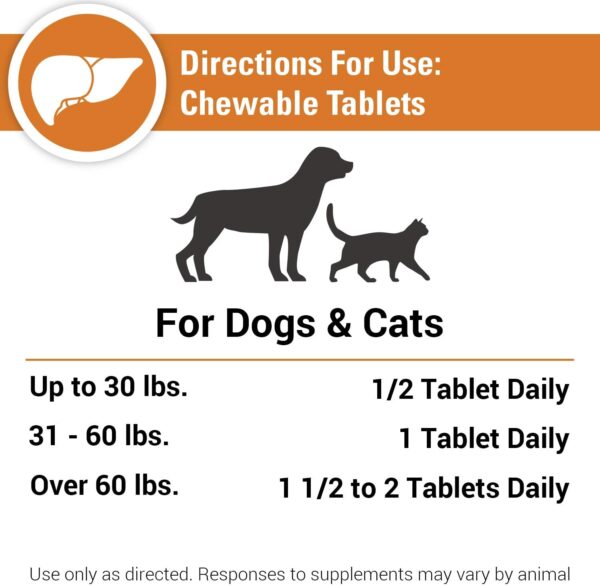 Vet Classics Liver Support Pet Health Supplement for Dogs, Cats – Liver Functions – B-Vitamins, Glutathione, Milk Thistle – Soft Tablets, Chews – 60 Chewable Tablets - Image 6