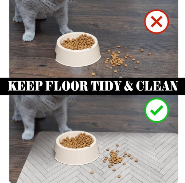 Dog Food Mats for Floors Absorbent, Pet Cat Food Mat - Quick Dry Dog Bowl Mats for Food and Water, Eco-Friendly Boho Pet Supplies 12" x 20" - Image 6