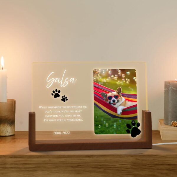 Personalized Pet Memorial Gifts, in Memory of Dog Night Lights, Custom Dog Memorial Gifts for Loss of Dog, Pet Loss Gifts, Memorial Plaques for Dogs, D3 - Image 4