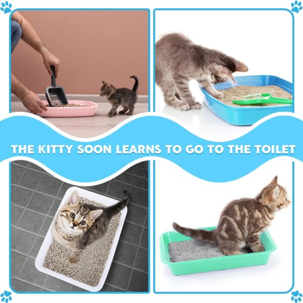 10 Pcs Small Litter Box for Kittens Bunny Litter Box Plastic Litter Box Kitten Litter Box Low Entry Small Cat Litter Box Waterproof Travel Toilet Small Pet Kitty Bunny Supplies (Classic Color) - Image 4