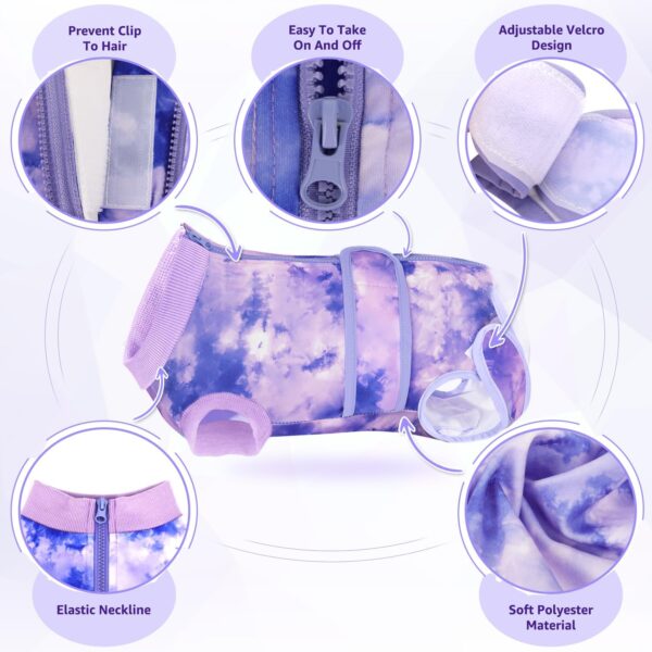 SlowTon Dog Surgery Recovery Suit - Zipper On Dog Onesies After Surgery for Female Male Dog, Abdominal Wounds Bandages Cone/E-Collar Alternative Dog Surgical Body Suit Shirt (Purple - Tie Dye,L) - Image 2