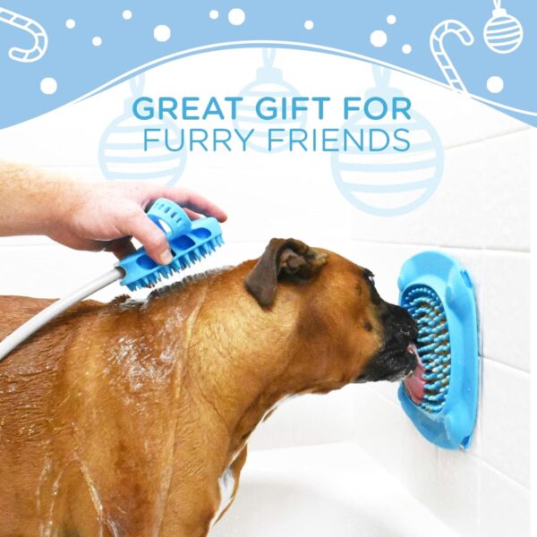 Aquapaw Premium XL Licking Mat with Suction Cups | Dog Must Haves - Non-Slip Slow Feeding Mat for Food, Treats & Peanut Butter | Bathing Supplies - Anxiety Relief & Boredom Reducer | Lick Pad - Blue - Image 3