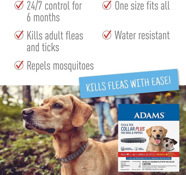 Adams Plus Shampoo 12 oz. + Flea & Tick Collar - Image 3