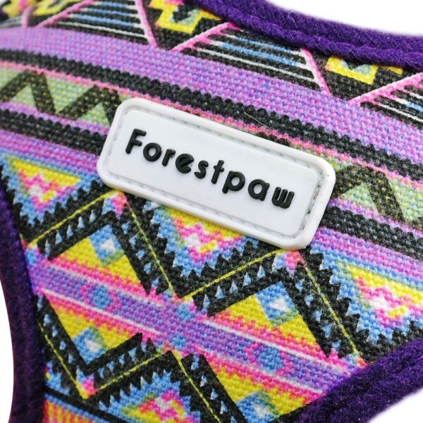 Forestpaw Adjustable Puppy Harness,Multi-Colored Stylish Dog Walking Vest Harness and Leash Set- Soft Mesh Padded No Pull Dog Harness for Small Dogs,Purple,Fits Chest 11-14" - Image 7