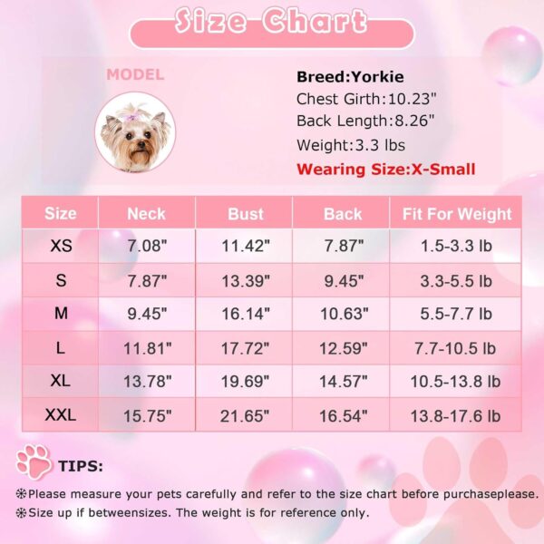 Dog Dresses for Small Dogs Girl, Spring Summer Dog Clothes Puppy Princess Tutu Cute Dog Tulle Dresses Pet Clothes Cat Apparel Doggie Outfits - Image 6