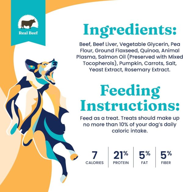 Solid Gold Healthy Dog Treats - Functional Dog Treats for Training + Performance - Beef Dog Treat with Salmon Oil & Superfoods Healthy Training Treats for Dogs - 5.2 oz - Image 4