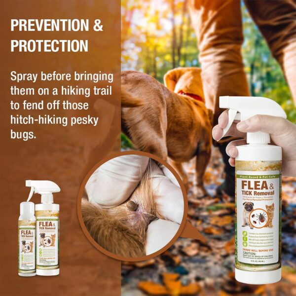 EcoVenger Flea & Tick Removal Spray 16oz for Dogs and Cats, Protects from Fleas, Mites, Ticks & Mosquitoes, eliminates+ Repels+ Housekeeping, Indoors/Outdoors, Plant-Based Formula Safe for Pets & Kids - Image 6