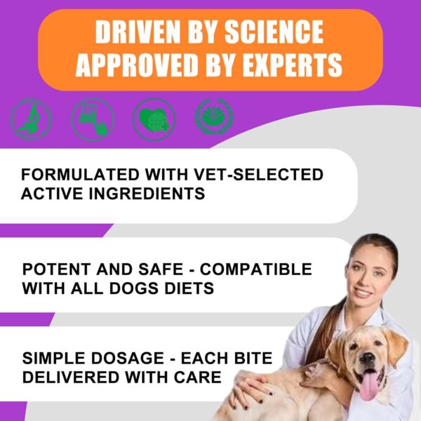 Probiotics for Dogs，Dog Probiotics and Digestive Enzymes，Health and Immune Support. Relieves Constipation, Bad Breath, Flatulence and Upset Stomach. Veterinarian Developed,120 Chews, Duck Flavor. - Image 5