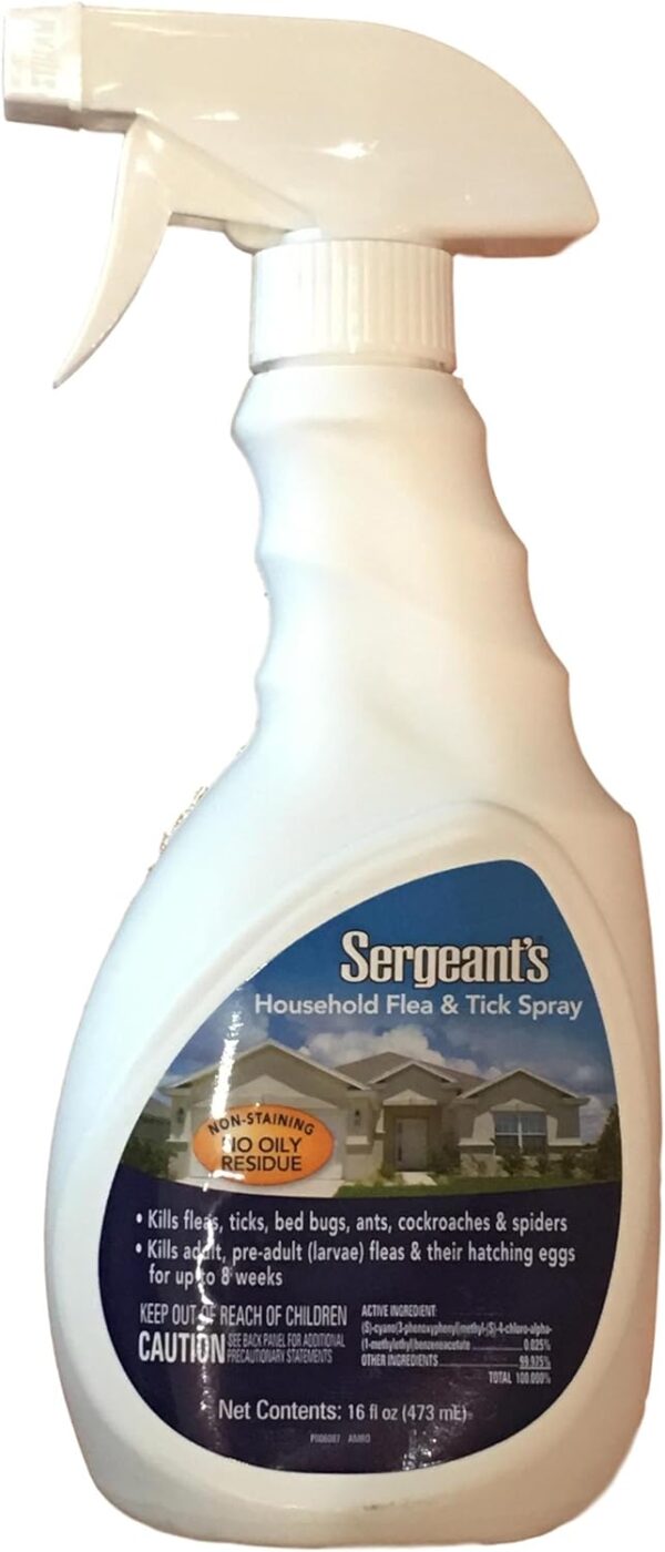 Sergeants Household Flea & Tick Spray - Kills fleas, ticks, ants, bed bugs, cockroaches & spiders AND eggs