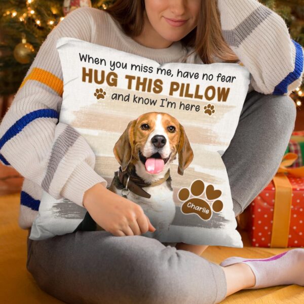 Pawfect House Personalized Pillows (Insert Included), Hug the Pillow and Know I'm Here, Pet Memorial Gifts Personalized Dog Pillow Dog Remembrance Gift Dog Memorial Gifts for Loss of Dog Sympathy Gift - Image 6