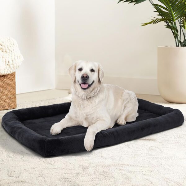 Patas Lague Bolster Dog Bed for Extra Small Dogs 16''x12'', Soft Foam Dog Sofa Pet Bed, Machine Washable Dog Cat Crate Bed Mat for Toy Pet Breeds Black - Image 2