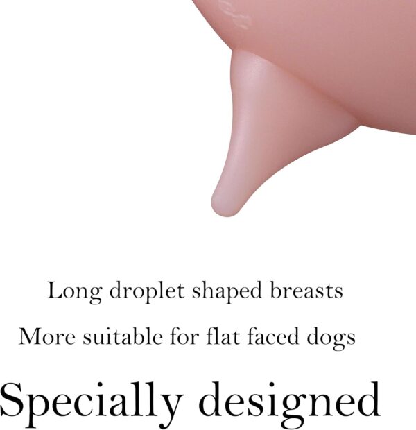 Puppy Feeders for Multiple, Puppy Bottles for Nursing, Puppy Milk Feeder, Puppy Nipple Feeder, Silicone Puppy Feeder with Nipples (Pink, M Size Bowl (Small/Medium Puppy)) - Image 3