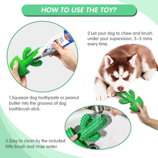 Dog Chew Toys Dog Toothbrush Stick Teeth Cleaning Brush Dental for Medium Large Dog, Puppy Christmas,Easter Birthday Gifts,Outdoor Dog Squeaky Toys for Aggressive Chewers Tough Toys Interactive - Image 8