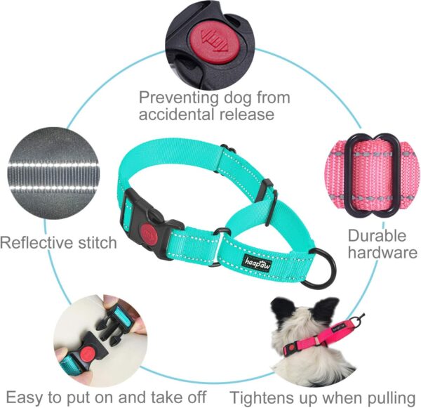 2 Packs Martingale Dog Collar with Quick Release Buckle Reflective Dog Training Collars for Small Medium Large Dogs - Image 2