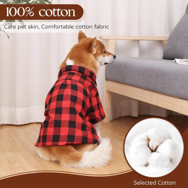 Dog Shirts Plaid Dog Shirt Dog Clothes for Small Medium Large Dogs Owner and Pet Shirts are Sold Separately - Image 3