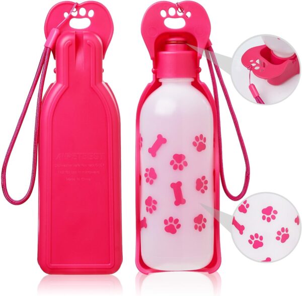 Dog Water Bottle 325ML/11oz 650ML/22oz Portable Dispenser Travel Water Bottle Bowl for Dog Cat Small Animals (22oz/650ml) - Image 5